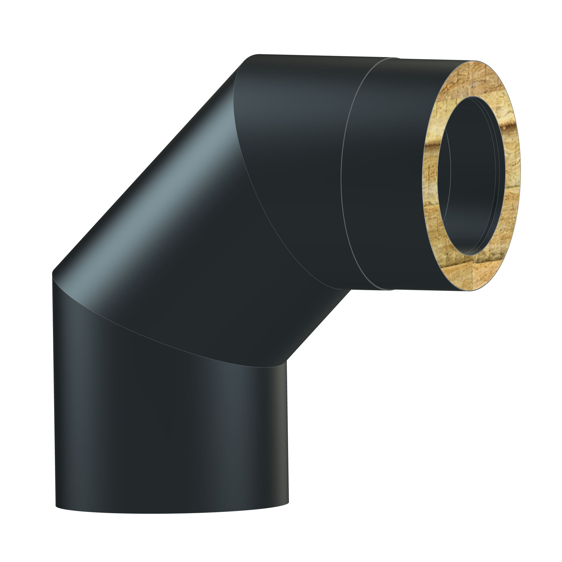 90° Edelstahl-Winkel Für Rauchrohr – AISI 316 L, 0,5 Mm Stärke, CE-gekennzeichnet